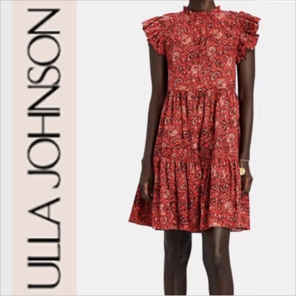 Ulla Johnson Poppy Floral Hana Dress Size 8 Floral Resort - Picture 1 of 9